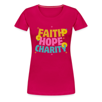 Faith Hope Charity - dark pink