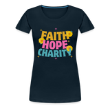 Faith Hope Charity - deep navy