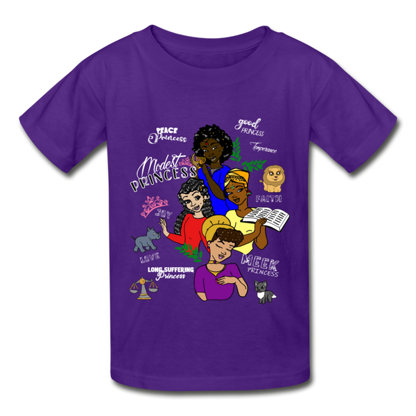 Modest Princess Youth T-Shirt (Girls) - purple